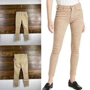 Mother The Looker Ankle Fray Jeans Sweet Stripes